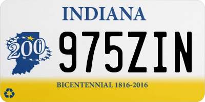 IN license plate 975ZIN