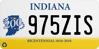 IN license plate 975ZIS