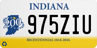 IN license plate 975ZIU