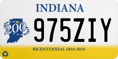 IN license plate 975ZIY