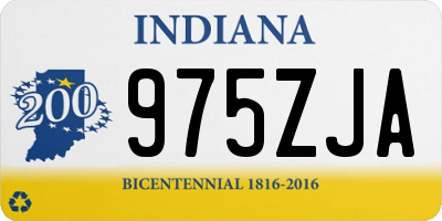 IN license plate 975ZJA