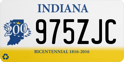 IN license plate 975ZJC