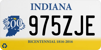 IN license plate 975ZJE
