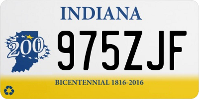 IN license plate 975ZJF