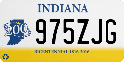 IN license plate 975ZJG