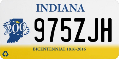 IN license plate 975ZJH