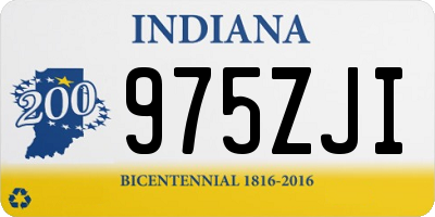 IN license plate 975ZJI