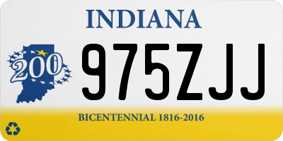 IN license plate 975ZJJ