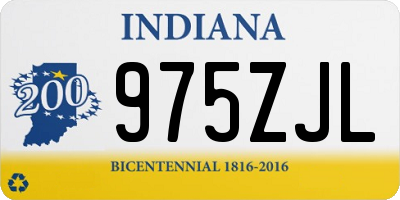 IN license plate 975ZJL