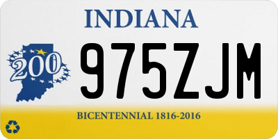 IN license plate 975ZJM