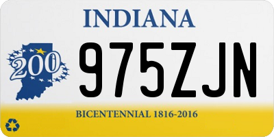IN license plate 975ZJN