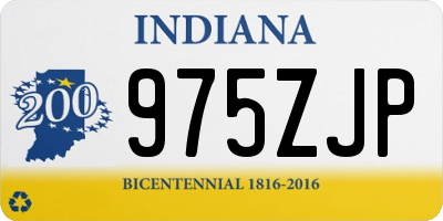 IN license plate 975ZJP