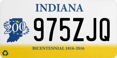 IN license plate 975ZJQ
