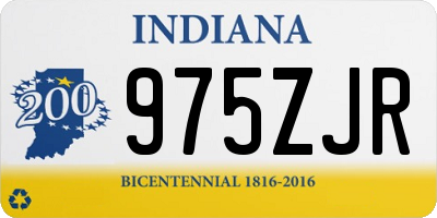 IN license plate 975ZJR