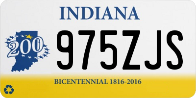 IN license plate 975ZJS