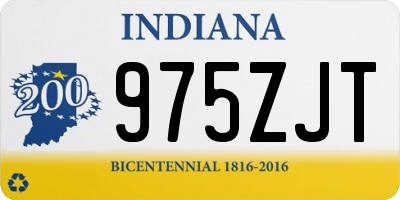 IN license plate 975ZJT