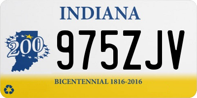 IN license plate 975ZJV