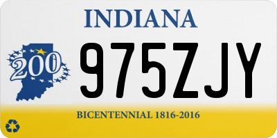 IN license plate 975ZJY
