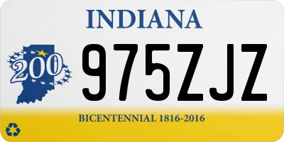 IN license plate 975ZJZ