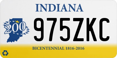 IN license plate 975ZKC