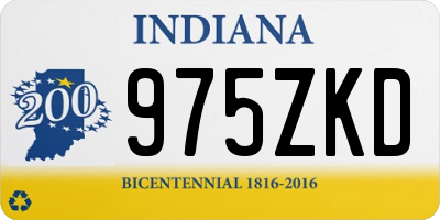 IN license plate 975ZKD