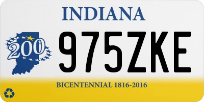 IN license plate 975ZKE