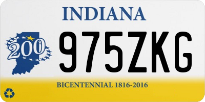 IN license plate 975ZKG