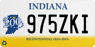 IN license plate 975ZKI