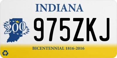 IN license plate 975ZKJ