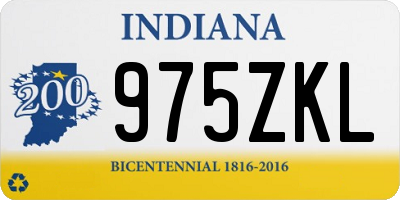 IN license plate 975ZKL
