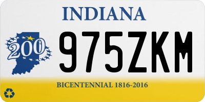 IN license plate 975ZKM