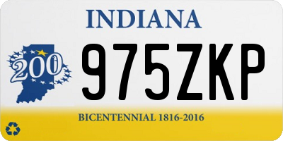 IN license plate 975ZKP