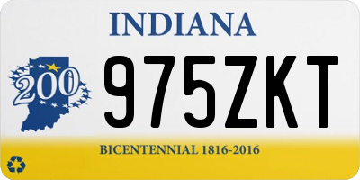 IN license plate 975ZKT