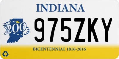 IN license plate 975ZKY