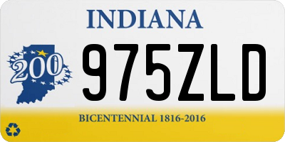 IN license plate 975ZLD