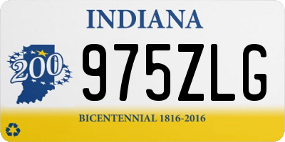 IN license plate 975ZLG