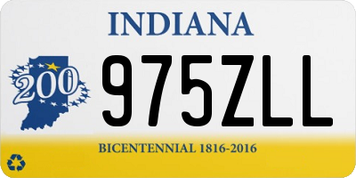 IN license plate 975ZLL