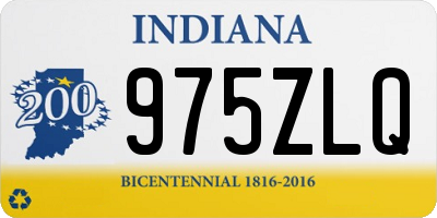 IN license plate 975ZLQ