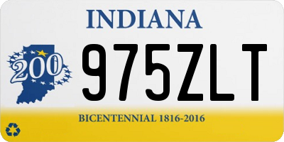 IN license plate 975ZLT