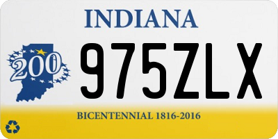 IN license plate 975ZLX