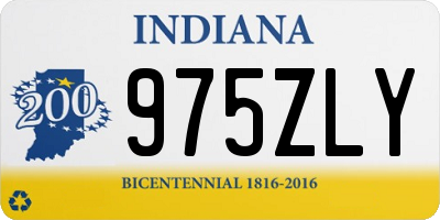 IN license plate 975ZLY