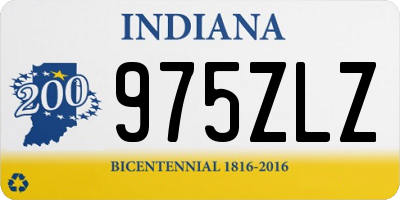 IN license plate 975ZLZ