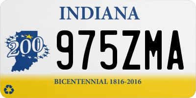 IN license plate 975ZMA