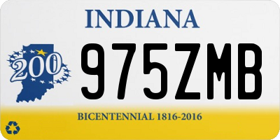 IN license plate 975ZMB