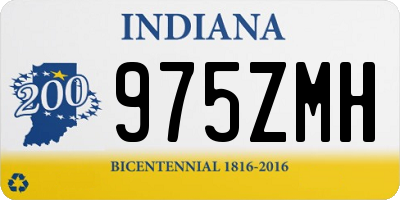 IN license plate 975ZMH