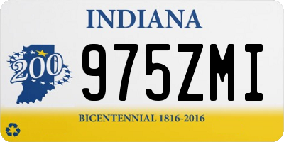 IN license plate 975ZMI