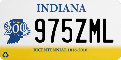 IN license plate 975ZML