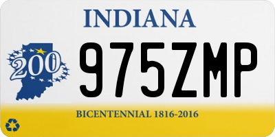 IN license plate 975ZMP
