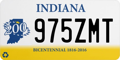 IN license plate 975ZMT
