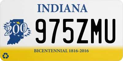 IN license plate 975ZMU